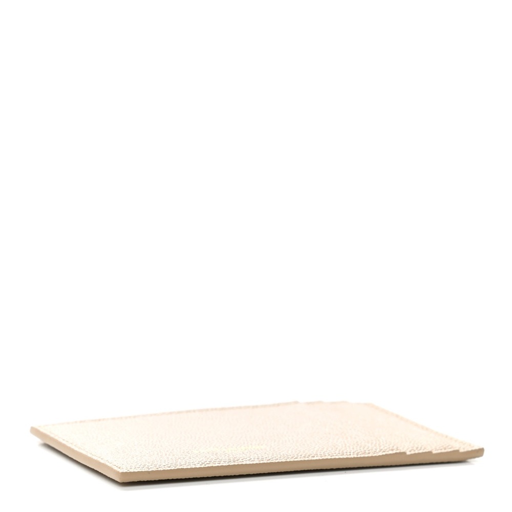 Brand New!!! YSL Saint Laurent Fragmented Card Case Beige Leather Holder Wallet - Picture 3 of 7